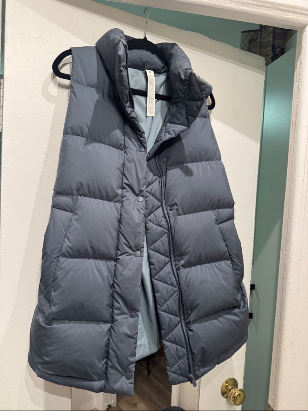 lululemon athletica Padded Vest in Slate Blue. Detachable hood